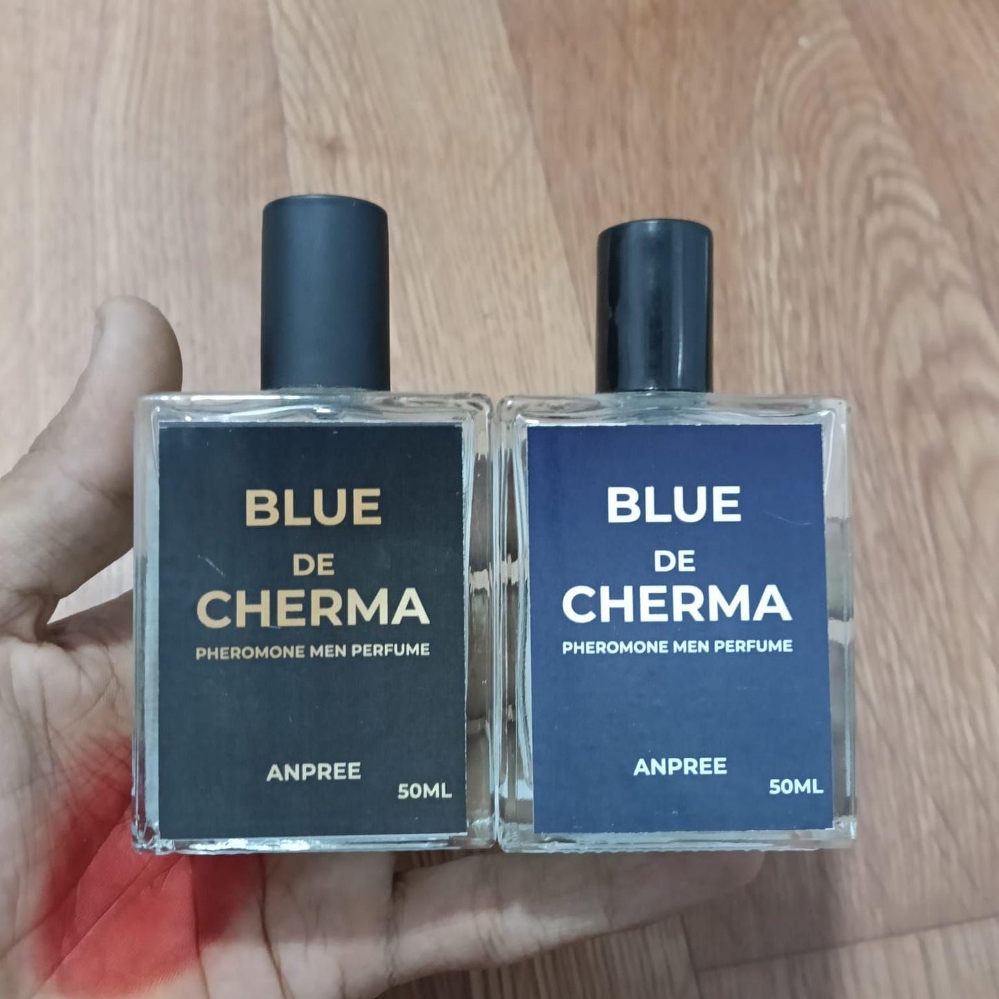 BLUE DE CHERMA Pheromone Men Perfume Combo ? ANPREE 50ml | Long-Lasting Woody Fresh Scent (Pack of 2)