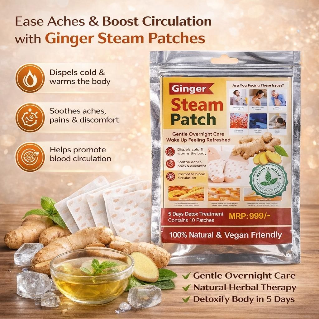 Ginger Steam Foot Patches  (Pack of 1) 10 Patches