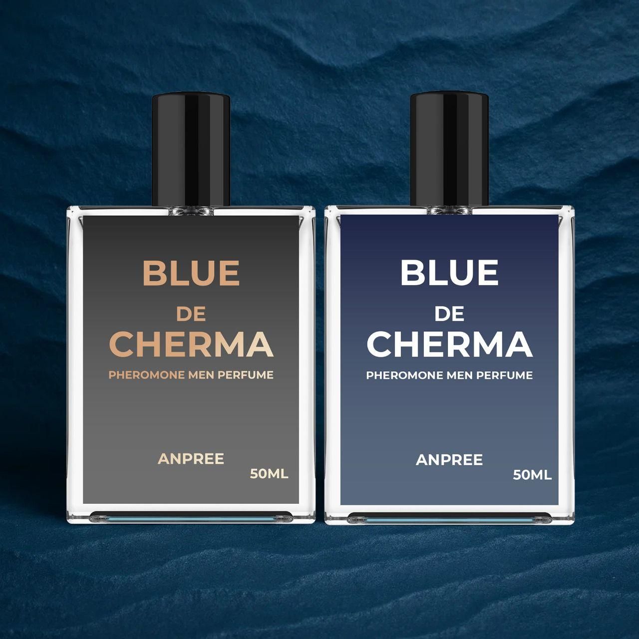 BLUE DE CHERMA Pheromone Men Perfume Combo ? ANPREE 50ml  | Long-Lasting Woody Fresh Scent  (Pack of 2)