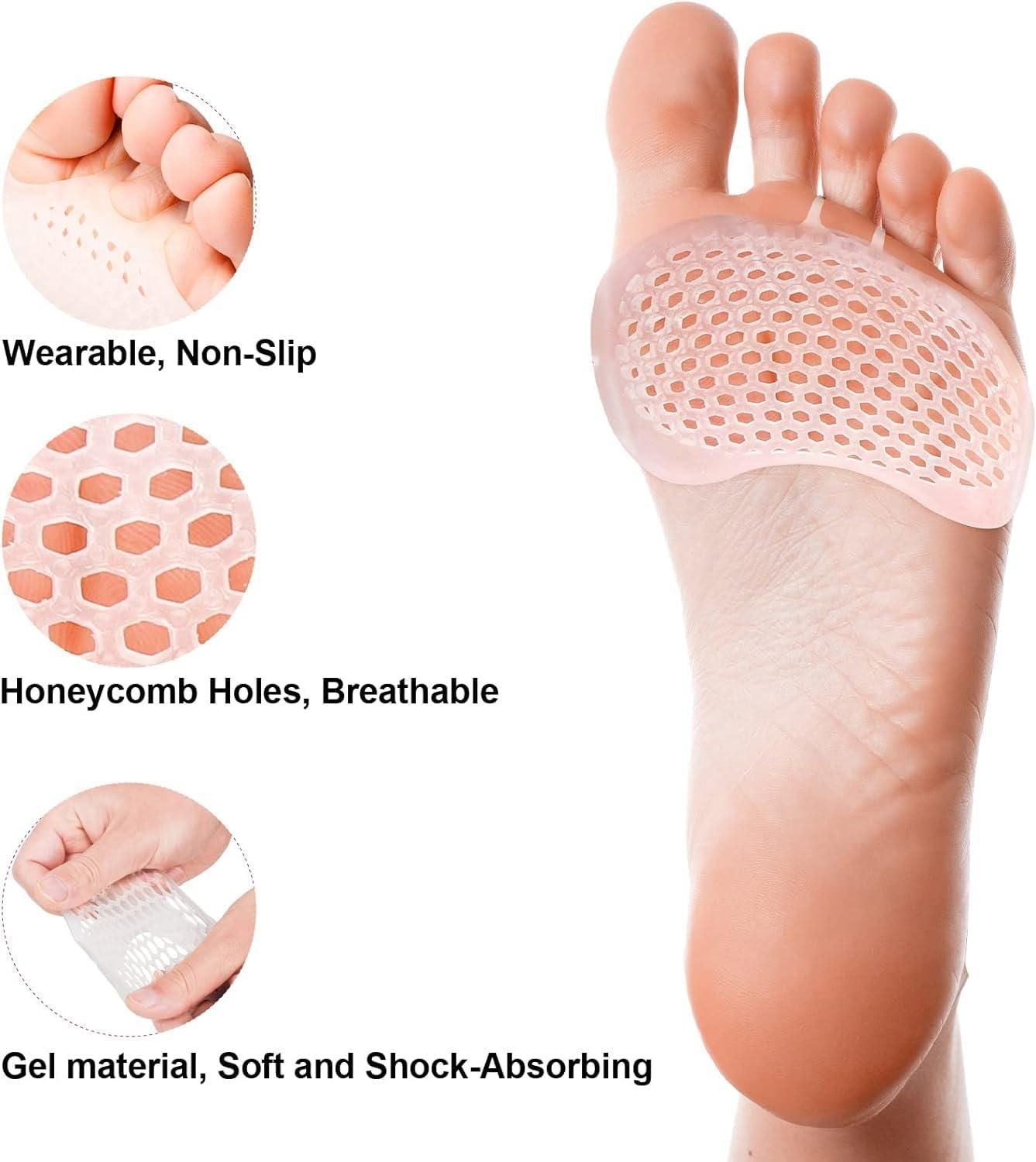 Silicone Honeycomb Shoes Pad Gel Insoles Breathable Health Care Massage for feet (Pair of 1)