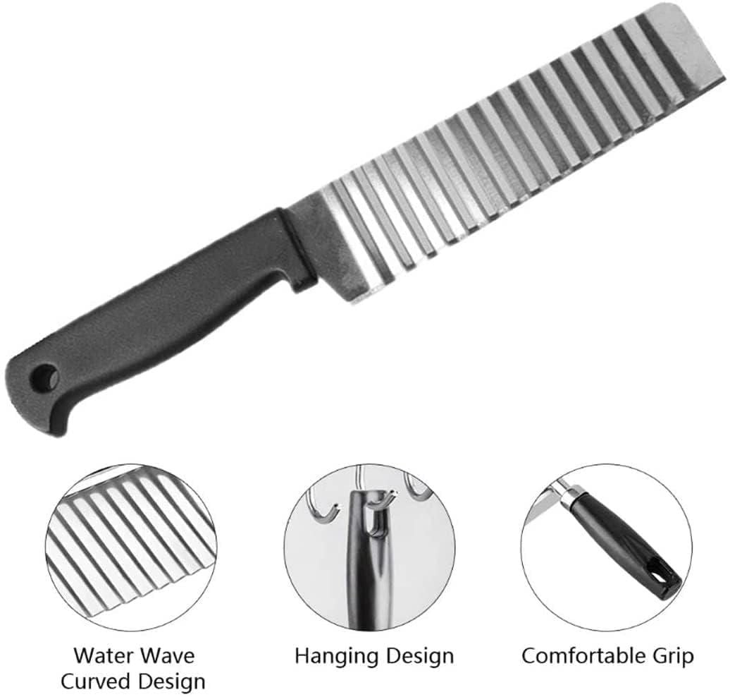 French Stainless Steel Potato Wave Ripple Knife